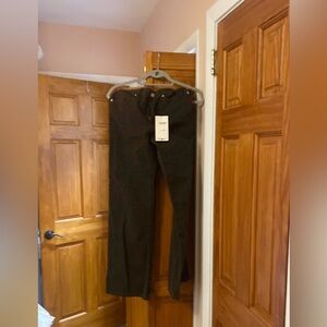 Zara brown subtle animal print relaxed jean